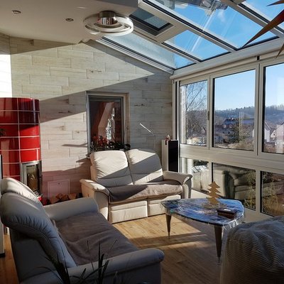 Wintergarten mit 3-fach-verglasten Fenstern